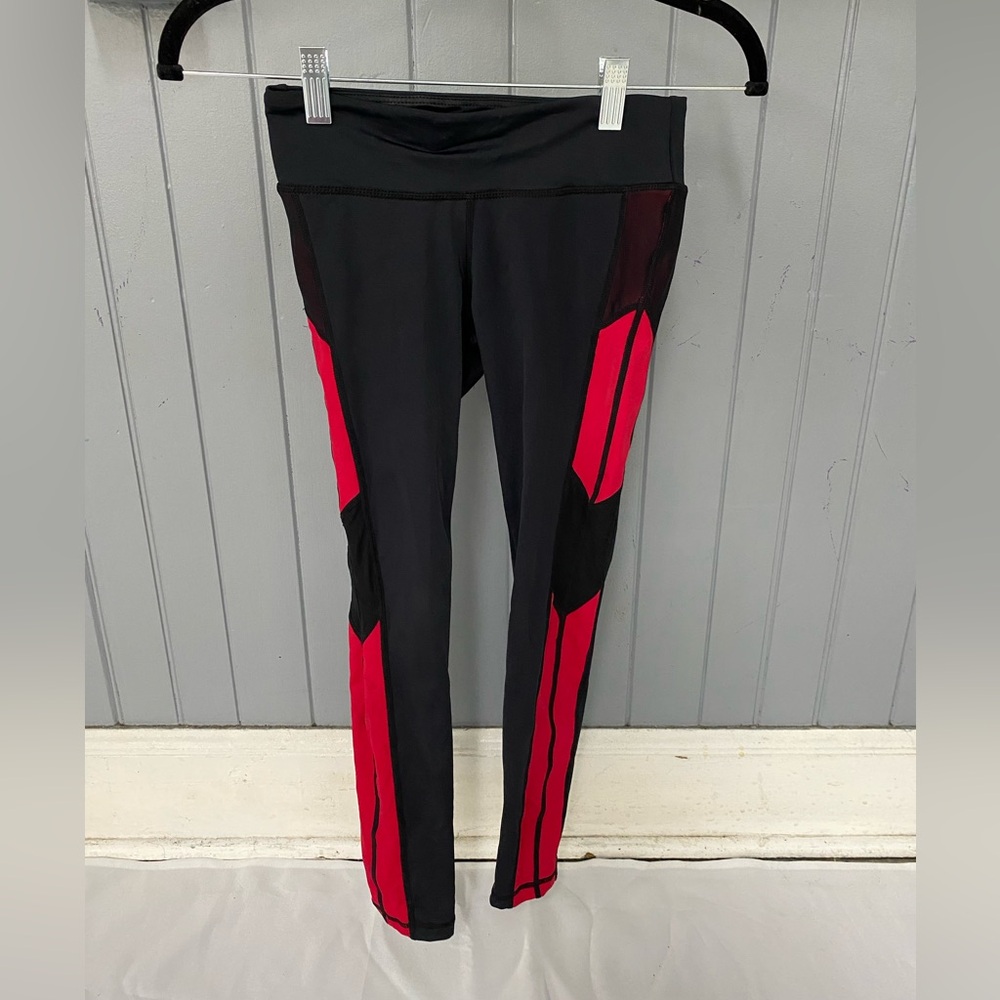 Balera Black With Red Chevron Stripe Leggings Dance Costume